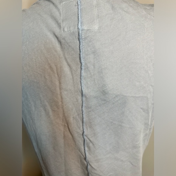 NWT sz M Chaser light blue sleeveless tank shirttail scoop neck soft - Picture 5 of 7
